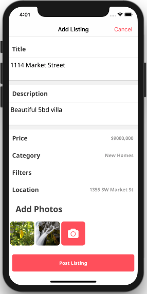 Add listing composer