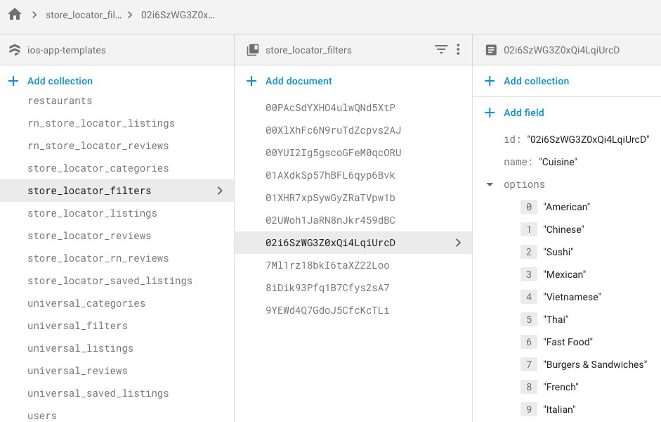 Filters example