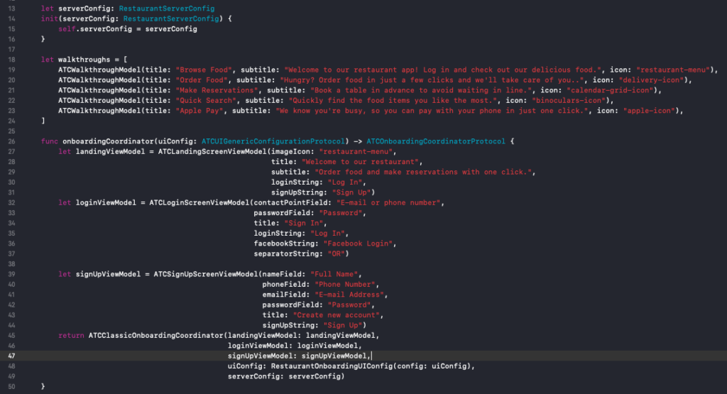 Onboarding example
