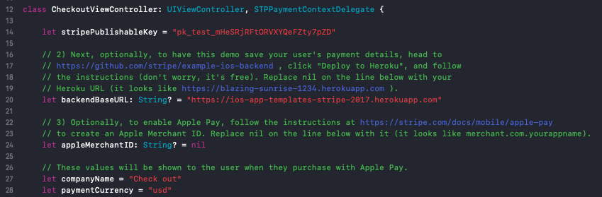 Stripe example