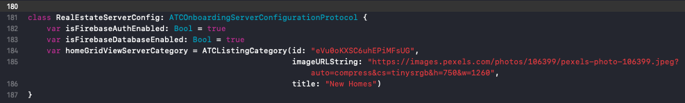 Settings example