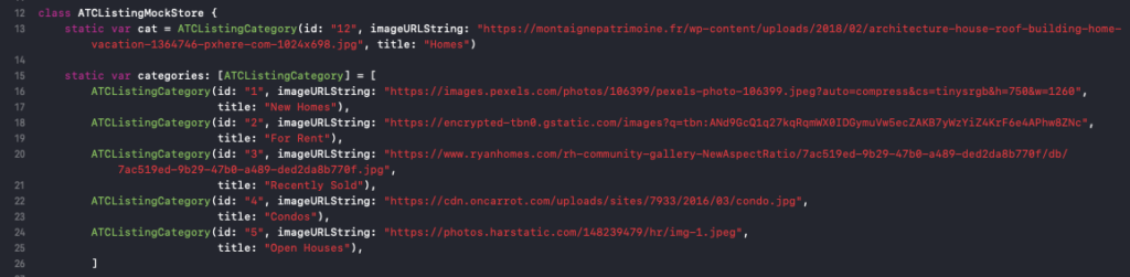 UI mock example