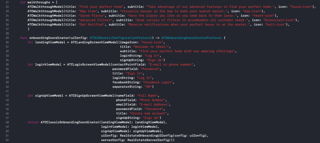Mock store example