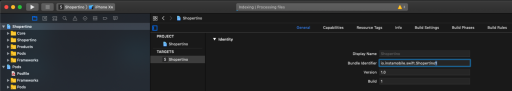 bundle id settings