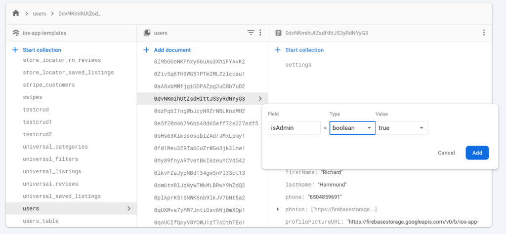 Admin example