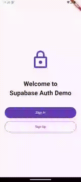Screenshot of the app