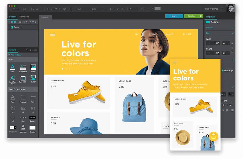 justinmind Ui