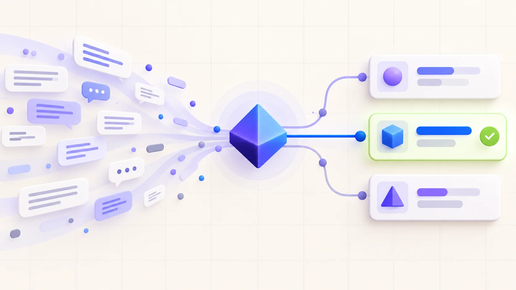 Jev decision model converting language into structured choices